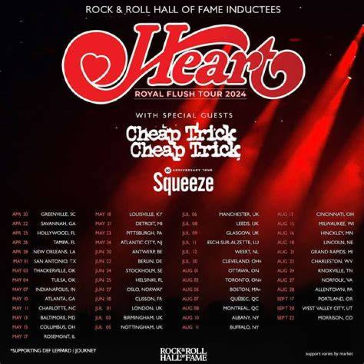 Exciting Heart Tour 2024: Destinations & Dates!