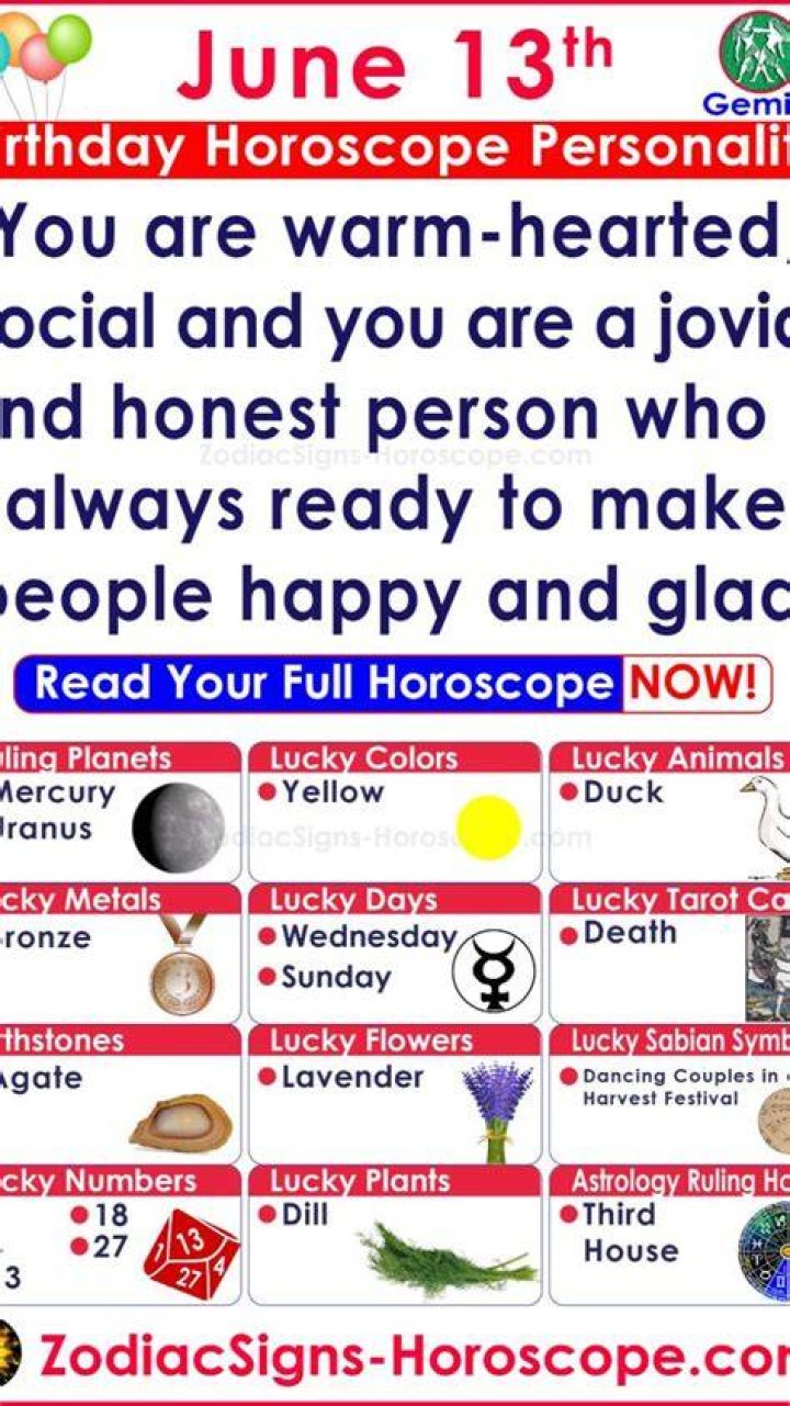 June 13 Zodiac Sign & Personality Traits