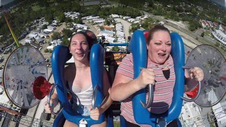 OMG! Slingshot Ride Nip Slip!