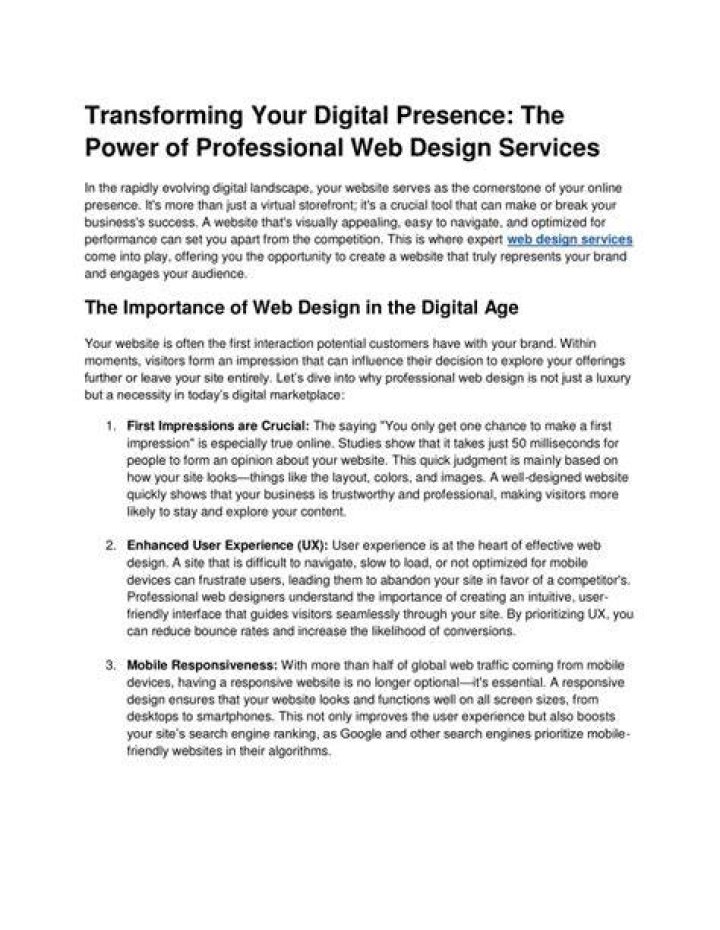Professional Web Design Denver: Transforming Your Online Presence
