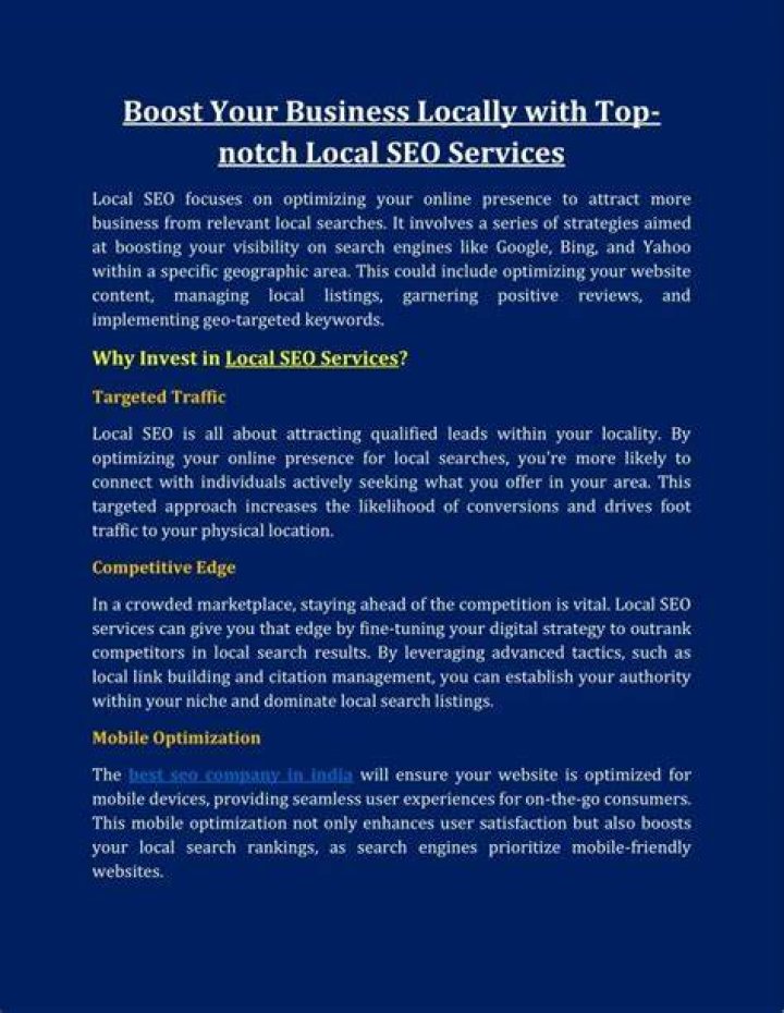 Top-Notch Denver Local SEO Services for Your Business Growth