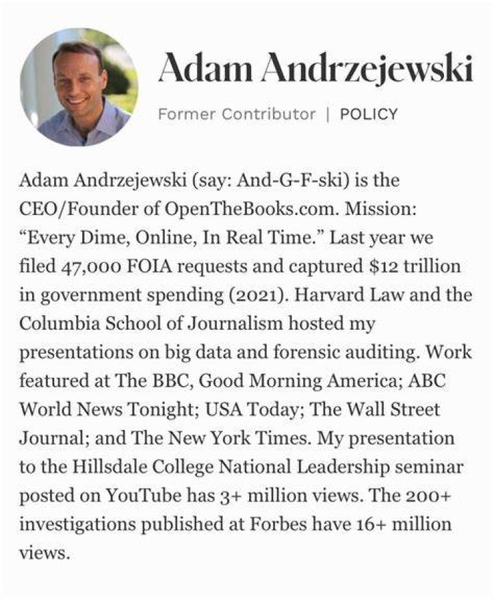 Tragic Passing of Adam Andrzejewski - Cause of Death Revealed