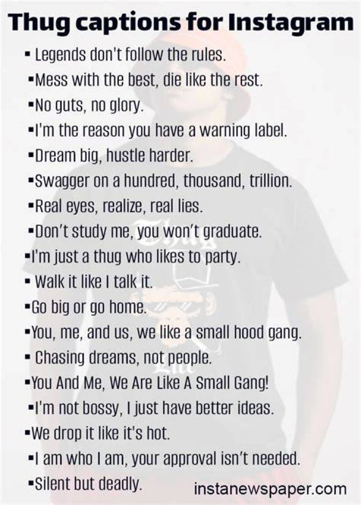 Unleashing Your Inner Thug: Captions for Instagram That Make a Statement