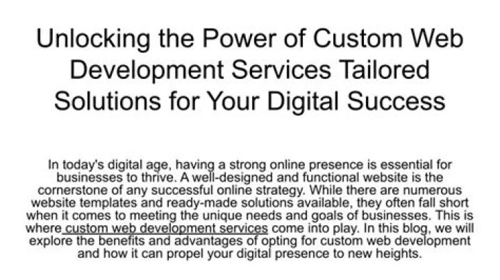 What is Custom Web Design? Unlocking the Power of Tailored Digital Experiences